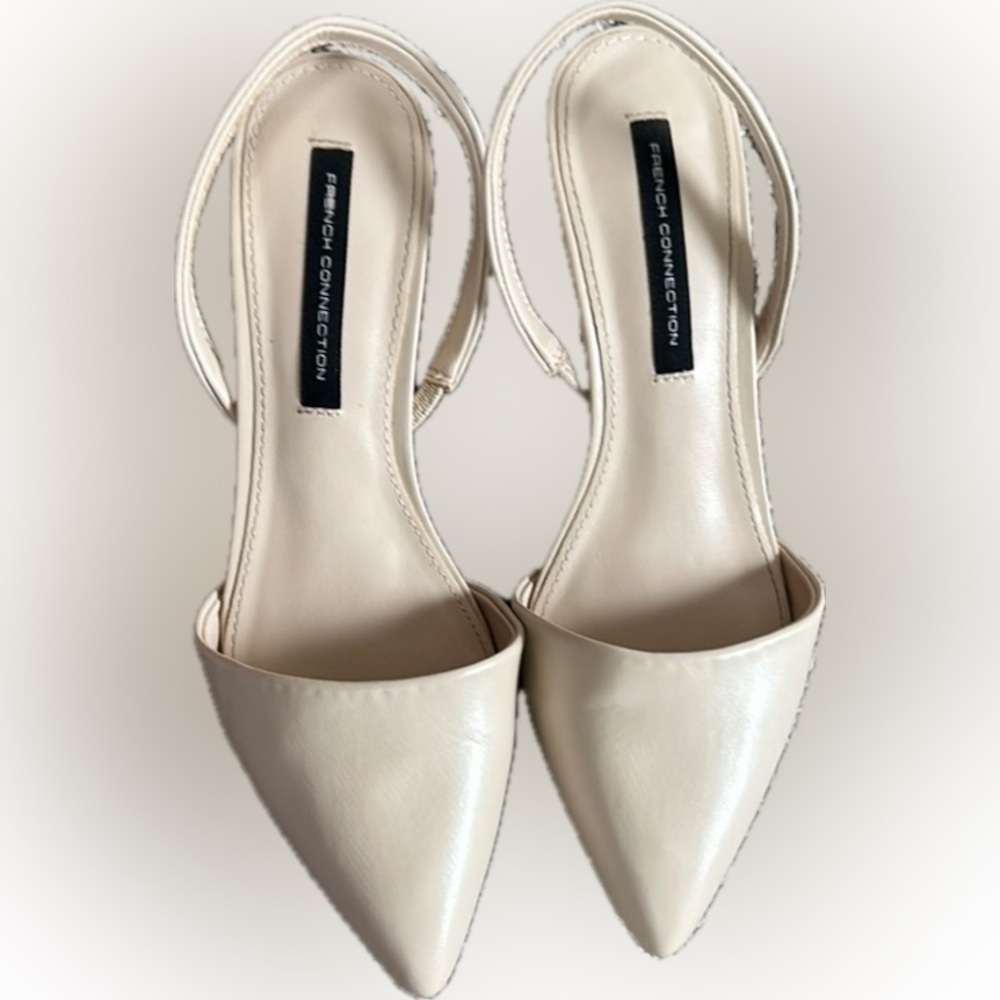 French Connection Women's Elegant Cream Heels